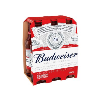 CERVEJA BUDWEISER 330ML LONG CX C/ 6 - DG Distribuidora
