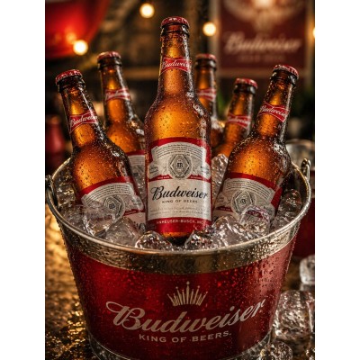 CERVEJA BUDWEISER 330ML LONG CX C/ 6 - DG Distribuidora
