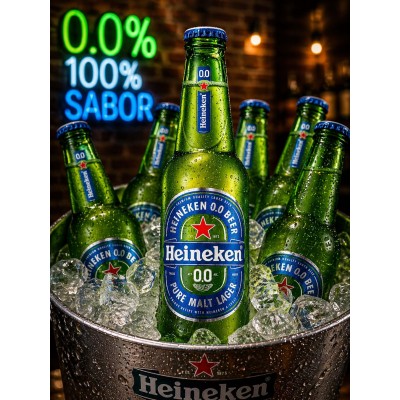 CERVEJA HEINEKEN LONG 00 6X330ML - DG Distribuidora