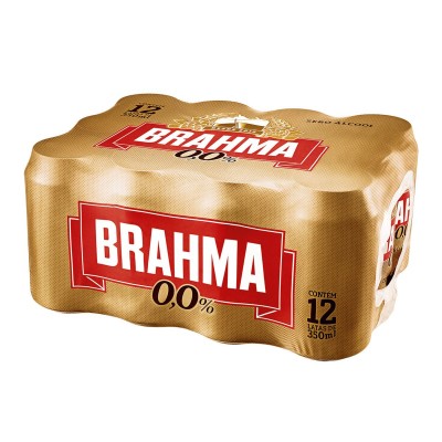 CERVEJA BRAHMA ZERO 350ML CX12 - DG Distribuidora