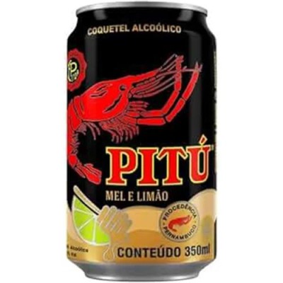 AGUARDENTE PITU MEL E LIMAO 350 ML  C/12 - DG Distribuidora