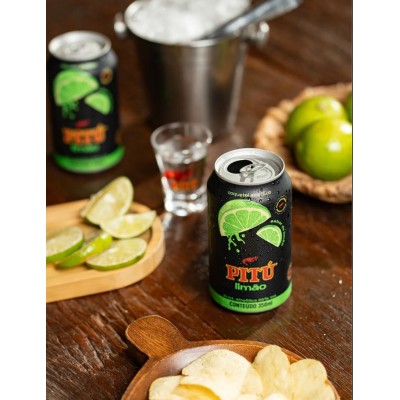 AGUARDENTE PITU LIMAO LATA 350 ML  C/12 - DG Distribuidora