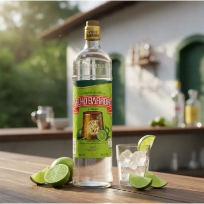 AGUARDENTE VELHO BARREIRO LIMAO 910ML - DG Distribuidora