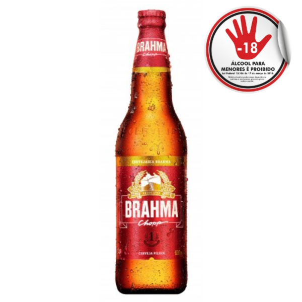 CERVEJA BRAHMA GARRAFA 600ML CX24