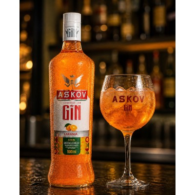 ASKOV GIN  LARANJA 900ML - DG Distribuidora