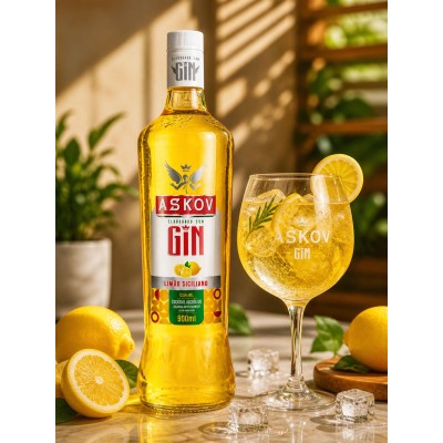 ASKOV GIN LIMĂO SICILIANO 900ML - DG Distribuidora