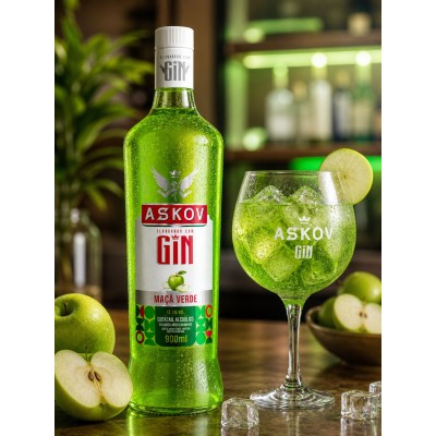 ASKOV GIN MAÇA VERDE 900ML - DG Distribuidora