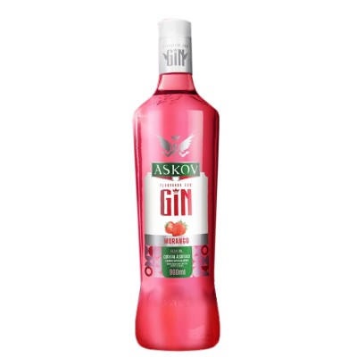 ASKOV GIN MORANGO 900ML - DG Distribuidora