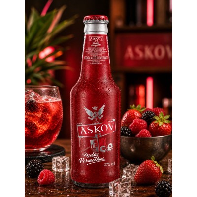 ASKOV ICE  FRUTAS VERMELHAS   275ML C/6 - DG Distribuidora