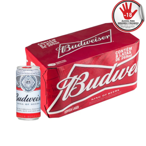 CERVEJA BUDWEISER 269ML CX C/ 8