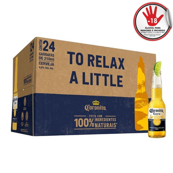 CERVEJA CORONITA LN 210ML CX C/ 24
