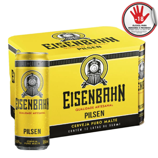 CERVEJA EISENBAH 350ML PURO MALTE CX/12