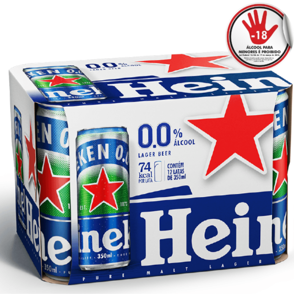 CERVEJA HEINEKEN LATA 00 12X350ML