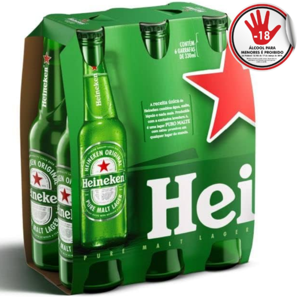 CERVEJA HEINEKEN LN 330ML 6UN