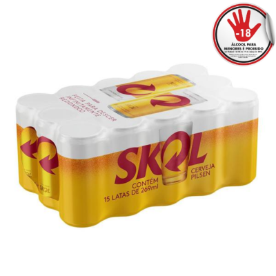 CERVEJA SKOL 269ML CX15 - DG Distribuidora