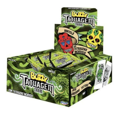 CHICLE BUZZY TATOO HORTELĂ C/ 100 - DG Distribuidora