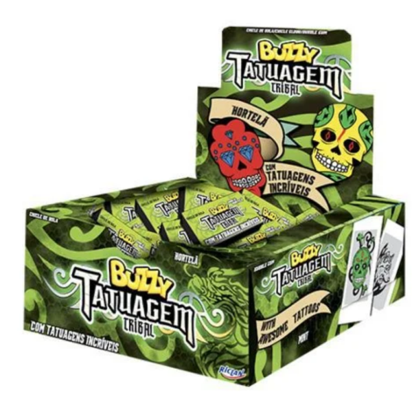 CHICLE BUZZY TATOO HORTELĂ C/ 100