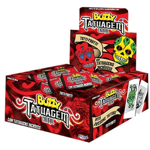 CHICLE BUZZY TATOO TUTTI FRUT C/ 100