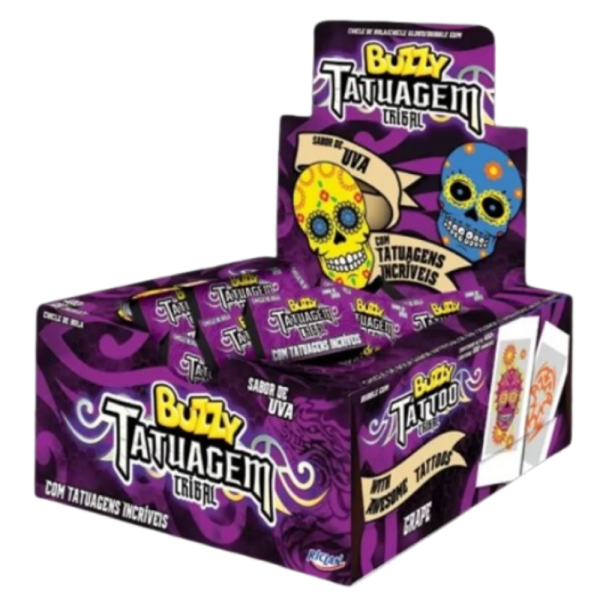 CHICLE BUZZY TATOO UVA C/ 100