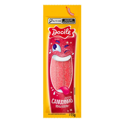 DOCILE CANUDINHO MORANGO AZEDINHO 15G CX12 - DG Distribui...