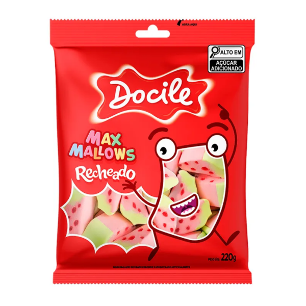 DOCILE MARSHMALLOW RECHEADO  MORANGO 220G