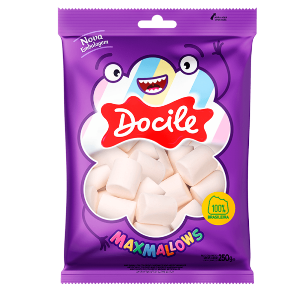 DOCILE MARSHMALLOW TUBO BRANCO BAUNILHA  250G