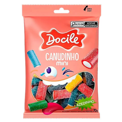 DOCILE MINI CANUDINHO AZEDINHO  70G - DG Distribuidora