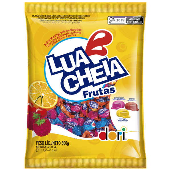 DORI BALA LUA CHEIA FRUTAS 600GR