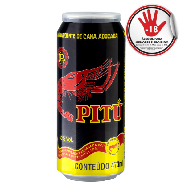 AGUARDENTE PITU LATA 473 ML  C/12