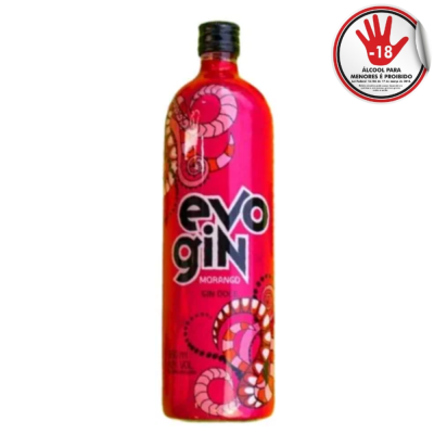 EVO GIN  MORANGO 950ML - DG Distribuidora