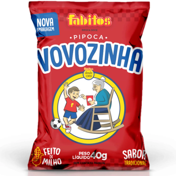 FABITOS PIPOCA VOVOZINHA DOCE 10X40G