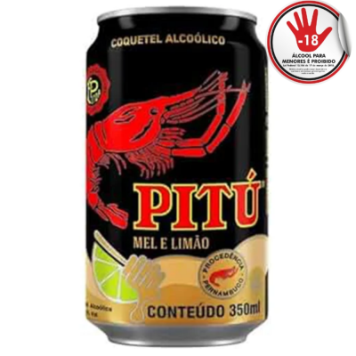 AGUARDENTE PITU MEL E LIMAO 350 ML  C/12 - DG Distribuidora