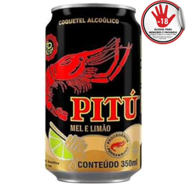 AGUARDENTE PITU MEL E LIMAO 350 ML  C/12