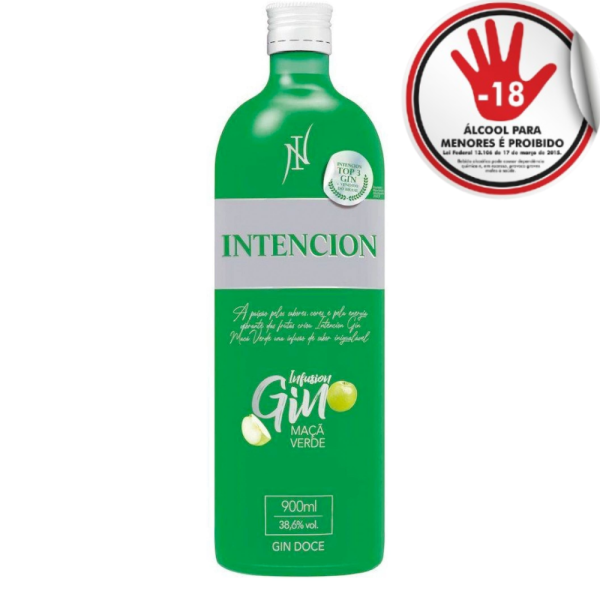 GIN INTENCION MAÇA VERDE 900 ML