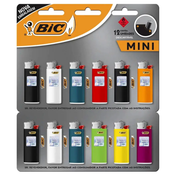 ISQUEIRO BIC MINI 12 UNID