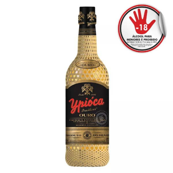 AGUARDENTE YPIOCA OURO C/ PALHA 965ML
