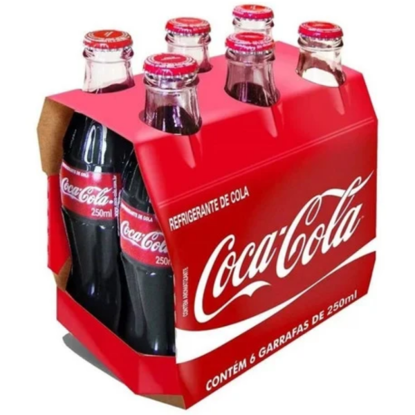 REFRIGERANTE COCA COLA 250ML VIDRO C/6