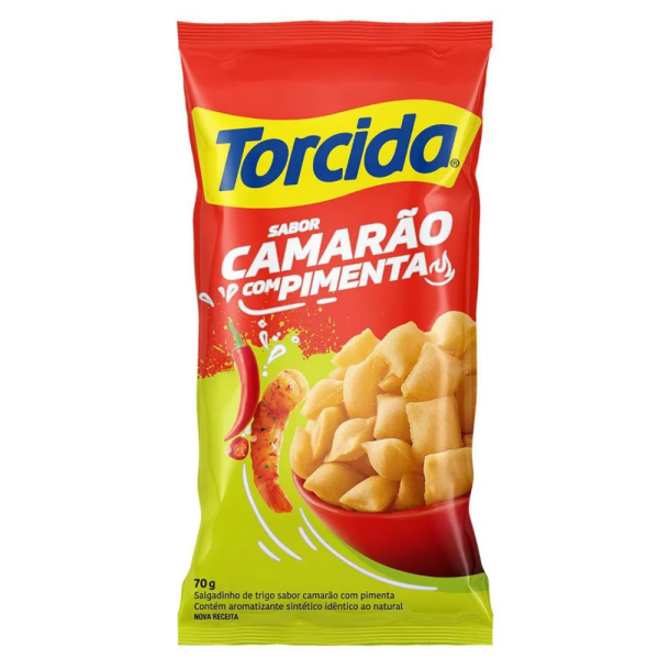SALGADINHO TORCIDA CAMARĂO COM PIMENTA 70G