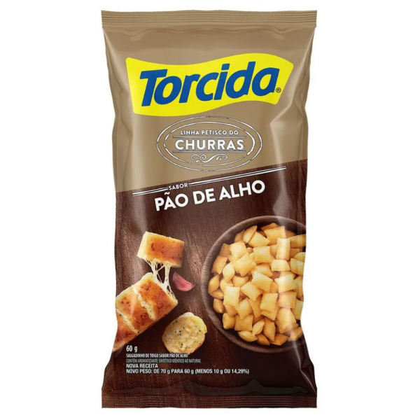 SALGADINHO TORCIDA PĂO DE ALHO 60G