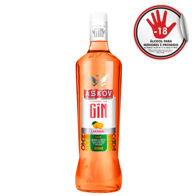 ASKOV GIN  LARANJA 900ML - DG Distribuidora