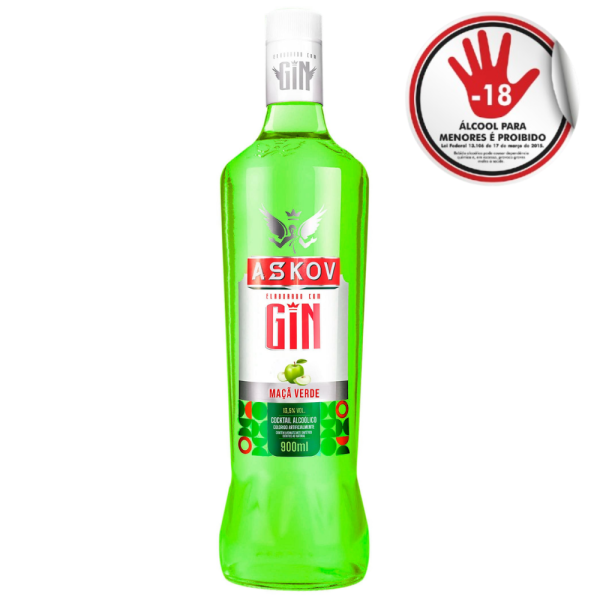 ASKOV GIN MAÇA VERDE 900ML