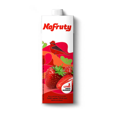 SUCO NAFRUTY  MORANGO 1LT - DG Distribuidora