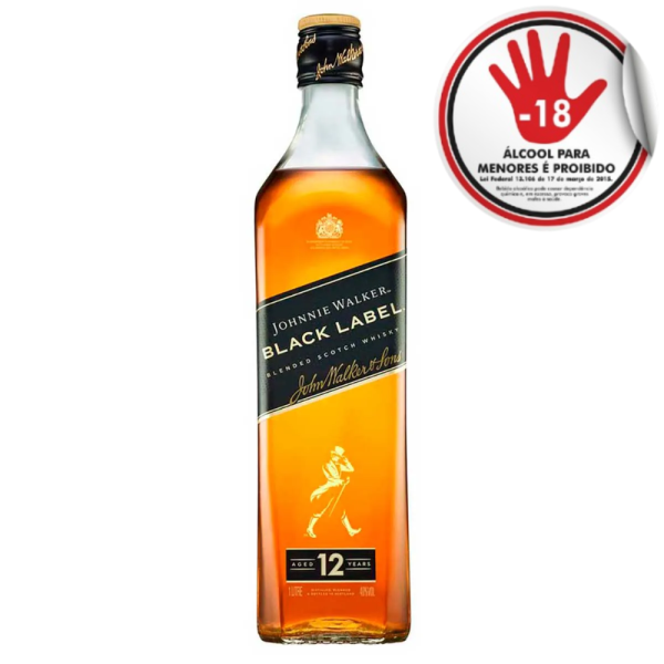 WHISKY  JOHNNIE WALKER BLACK LABEL 1L