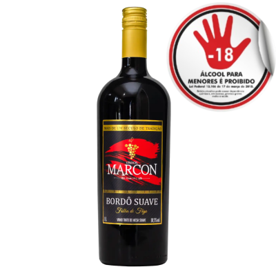 VINHO MARCON BORDO SUAVE 1 LT - DG Distribuidora