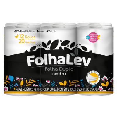 PAPEL HIG FOLHALEV FD 20M 12U - DG Distribuidora