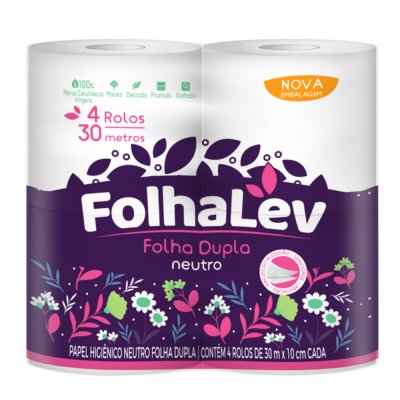 PAPEL HIG FOLHALEV FS 30M 4 UND FOLHA DUPLA - DG Distribu...