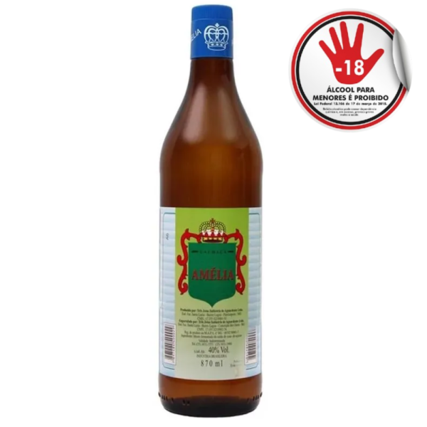 CACHACA AMELIA 870ML RETORNAVEL