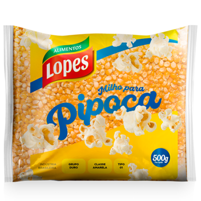 LOPO MILHO DE PIPOCA 12 X 500 GR - DG Distribuidora