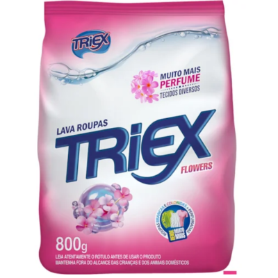 TRIEX LAVA ROUPAS FLOWERS  800 G  CX/20 - DG Distribuidora