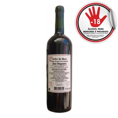 VINHO DON NOGUEIRA TINTO SUAVE 750ML - DG Distribuidora